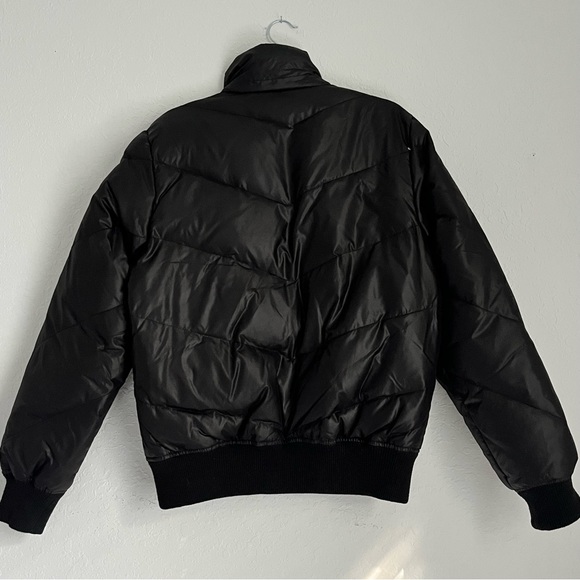 Avant Premier Homme Men’s Puffer Bomber Jacket Removable Hood Black Large - Picture 3 of 11